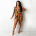 Fashion Women's Printed Pleated Dress