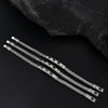 Sterling Silver Hand-woven Inlaid Zircon Hemp Rope Bracelet