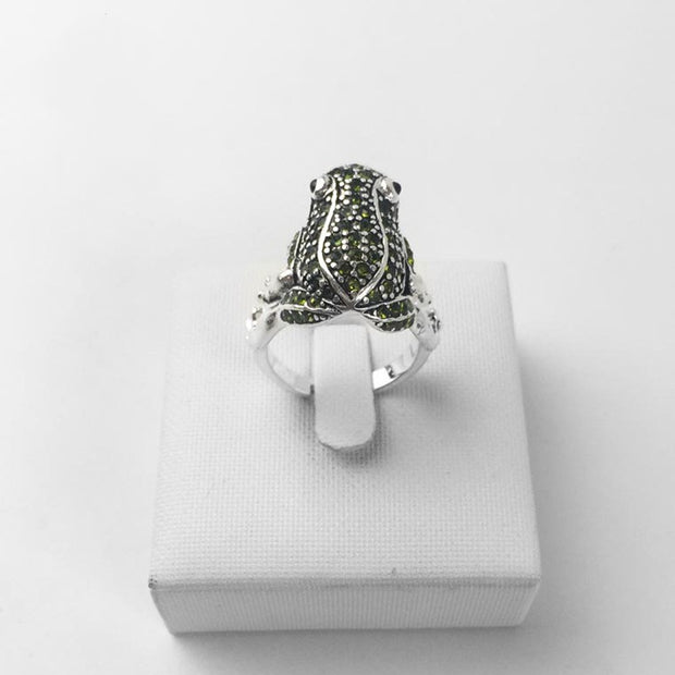 Female Personality Niche Design Glamour Exaggerated Frog Ring