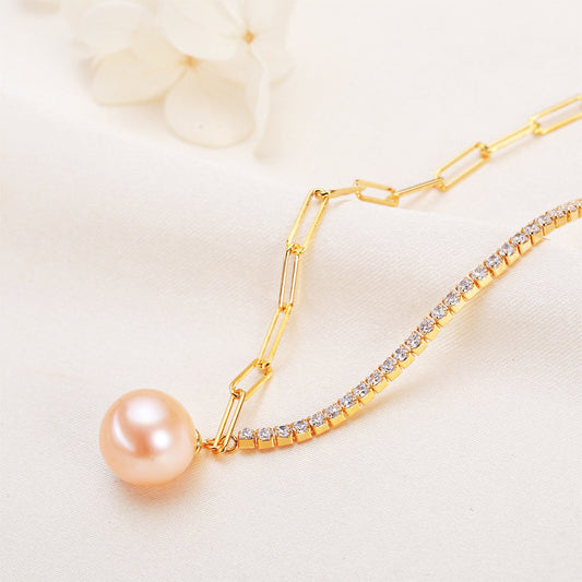 Perfect Circle Simple Pearl Necklace For Women