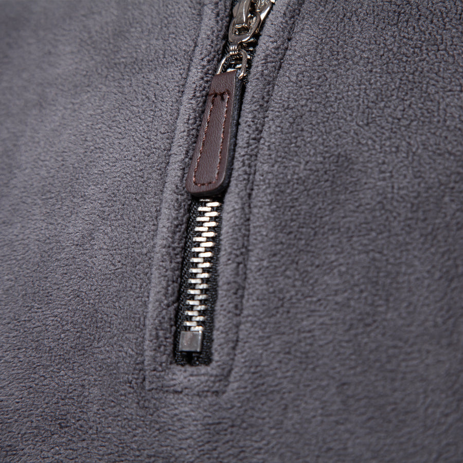 Men's Autumn And Winter New Stand Collar Half Zip Long-sleeved Sweater