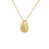 Glossy Water Drop 26 English Letter Pendant Copper-plated Gold Simple Pendant Female