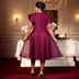 Butterfly Sleeve Mesh Ruffle Dress – Elegant Party & Wedding Guest