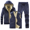 Middle-aged And Elderly Men's Fleece Thick Sports Suit