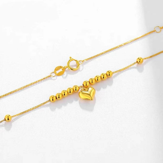Gold Yellow Love Golden Balls All-match Necklace