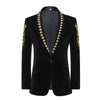 Art Examination Dress Velvet Black Suit Coat