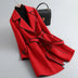 Western Style Contrast Color Mid-length Woolen Coat