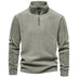 Men's Autumn And Winter New Stand Collar Half Zip Long-sleeved Sweater