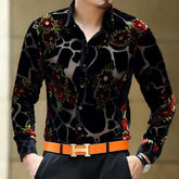 Long Sleeve Shirt Slim Fashion Men Douson Odeh