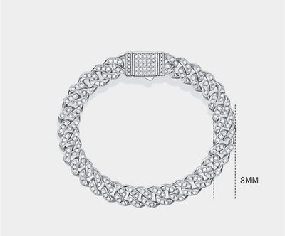 Silver Moissanite A Guiding Light Bracelet For Men And Women