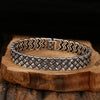 925 Sterling Silver Cross Woven Line Bracelet