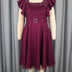Butterfly Sleeve Mesh Ruffle Dress – Elegant Party & Wedding Guest