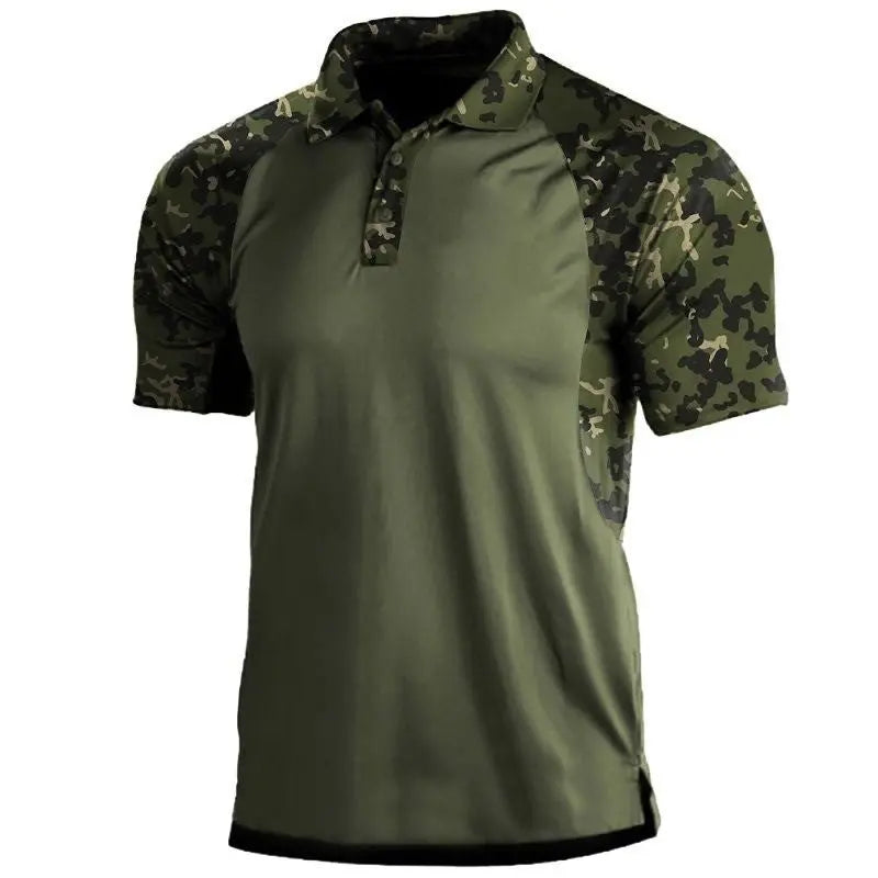 Polo Shirt Lapel Zipper Short-sleeved T-shirt Men Douson Odeh
