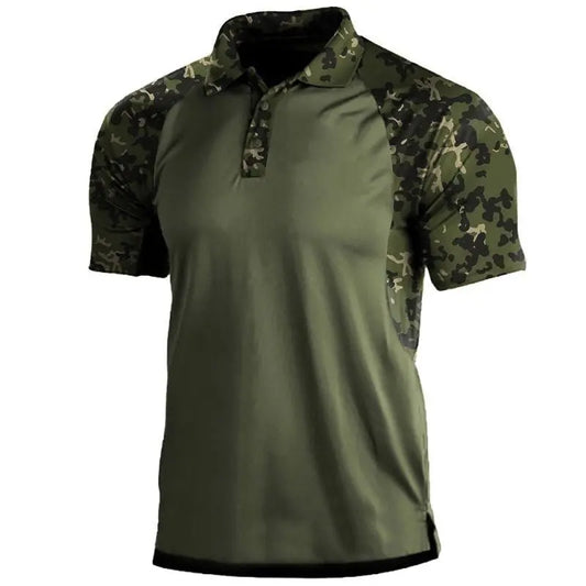 Polo Shirt Lapel Zipper Short-sleeved T-shirt Men Douson Odeh