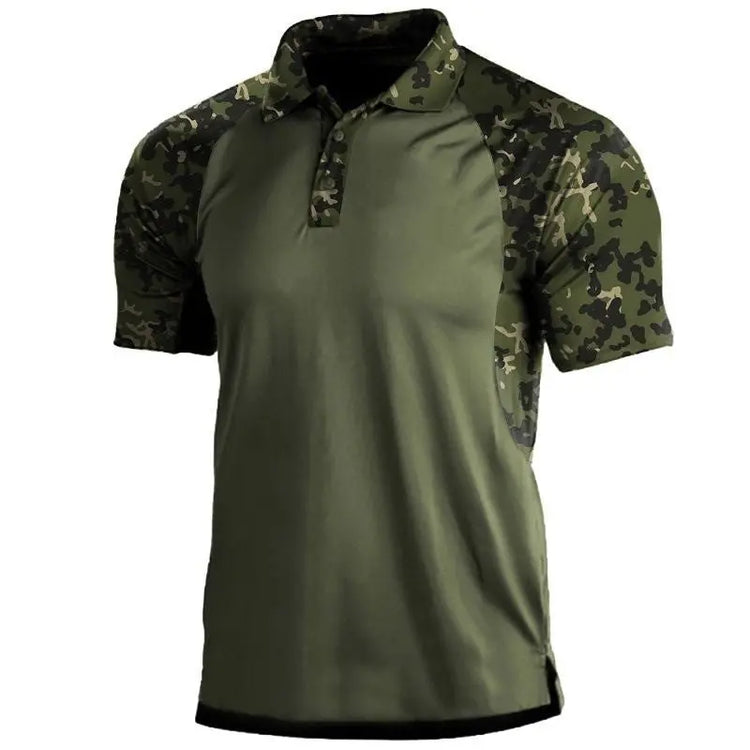 Polo Shirt Lapel Zipper Short-sleeved T-shirt Men Douson Odeh