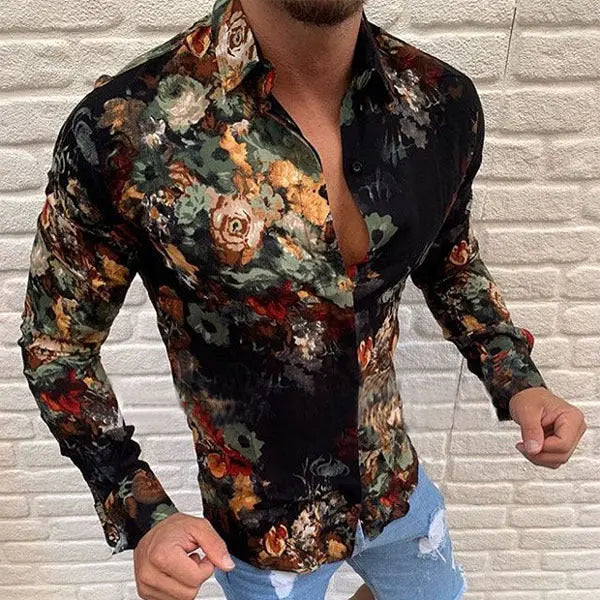 Casual Trendy Fashion Slim Shirt Men Douson Odeh