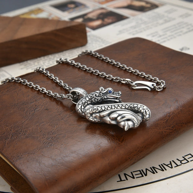 S925 Sterling Silver Original Design National Fashion Men's Necklace Pendant