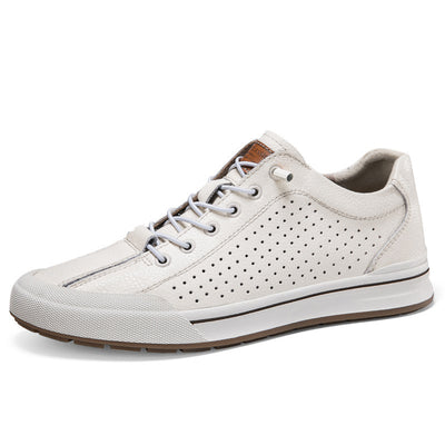 Increased 6CM Spring Men's Shoes Fashion White Shoes Breathable