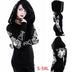 Gothic Punk Print Hoodies Sweatshirts Women Long Sleeve Douson Odeh