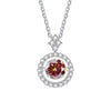 Live Hot S925 Sterling Silver Pulsatile Heart Moissanite Pendant Female Light-chasing Smart Clavicle Chain Moissanite Necklace
