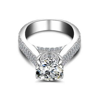 S925 Silver Zircon Women Fashion Ring