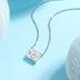 Mirage In The Mirror - A Trendy Diamond Pendant Necklace Set With Octagonal  Moissanite S925 Sterling Silver And Platinum Plating