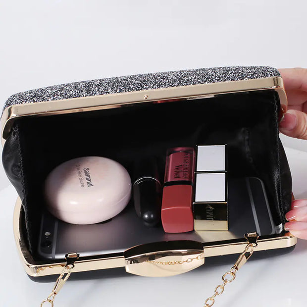 Luxury Golden Sequin Clutch Bags for Women