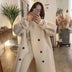 Gentle Elegant Lapel Double-breasted Loose All-match Long-sleeved Lamb Wool Coat