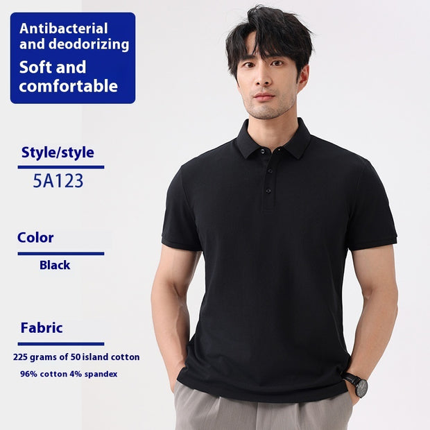 Lapel Work Clothes Short Sleeve T-shirt Men