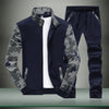 Sports Sweater Casual Stand Collar Camouflage Sleeves Men's Suit