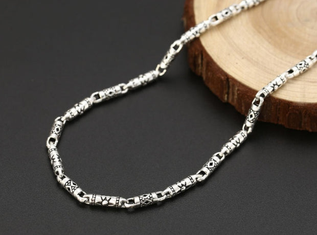 Handmade Round Ring Bamboo Knot Long Necklace