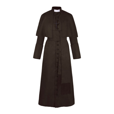 Halloween Priest Medieval Retro Cosplay Costume