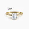 Women's Special-shaped Fashion Personality Moissanite Ring