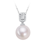 White Perfect Circle Freshwater Pearl Necklace