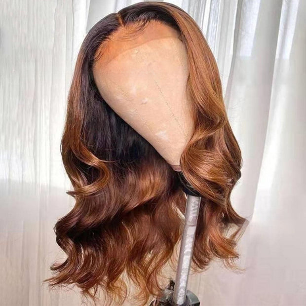 Real Human Hair Former Lace Head Cap Gradient Wig