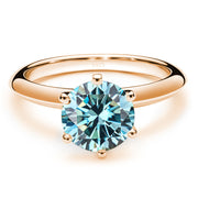 Moissanite Ring Female S925 Silver 18K Gold Plating