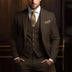 Men's High-grade Gentleman Temperament Slim Suit Three-piece Suit