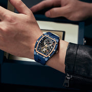 Men's Steel Case Full Hollow Automatic Mechanical Watch