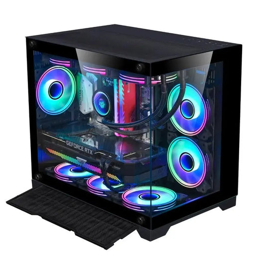 Panoramic Glass 360 Water-cooled Desktop Computer Host Douson Odeh