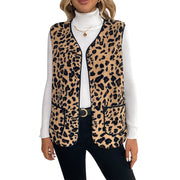 Leopard Print Cardigan Outerwear Top
