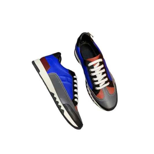 Sneakers Color-block Leather Lightweight Lace-up Shoes Douson Odeh
