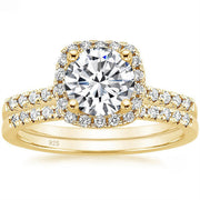 925 Inlaid 7mm Round Zircon Set Simulation Diamond Ring