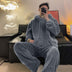 Men's Flannel Can Be Worn Outside Casual Homewear Coral Fleece Suit