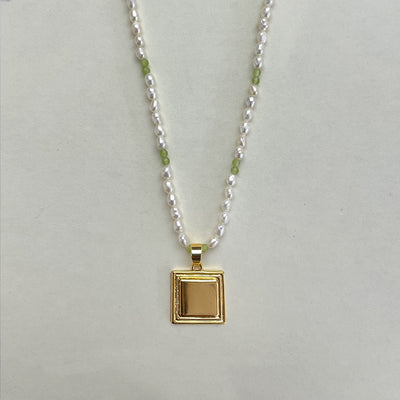 Women's Picture Frame Necklace Multi-layered Clavicle Chain