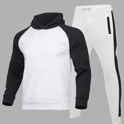 Sports Set Men's Sweater Suit With Hood Loose Pants