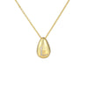 Glossy Water Drop 26 English Letter Pendant Copper-plated Gold Simple Pendant Female