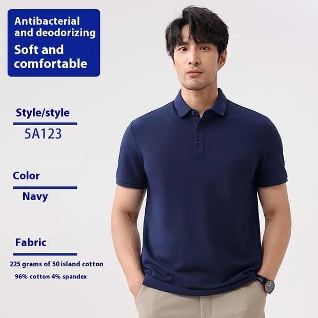 Lapel Work Clothes Short Sleeve T-shirt Men