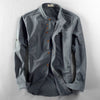 European And American Style Men's Clothing Stand Collar Buried Clip Casual Shirt