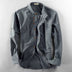 European And American Style Men's Clothing Stand Collar Buried Clip Casual Shirt