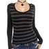 Striped Long-sleeved Sweater Women's T-shirt Women
